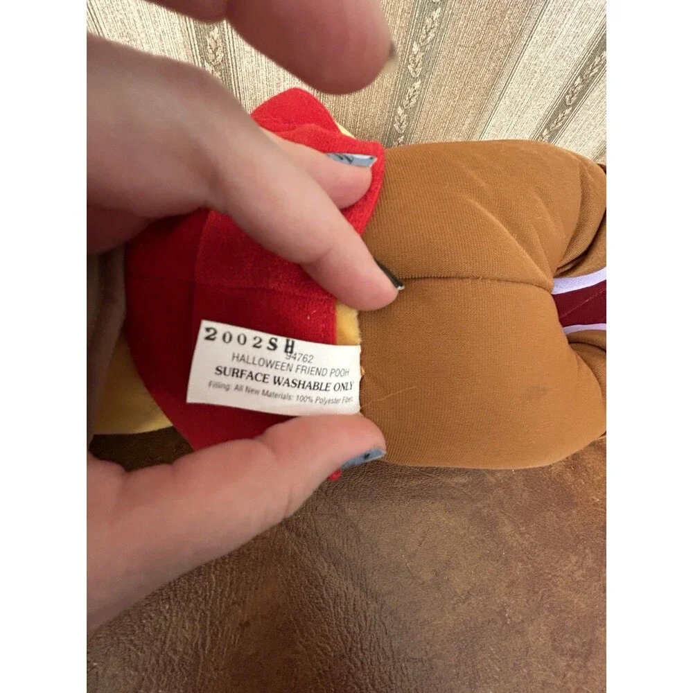 HALLOWEEN Friend Pooh (as Scarcrow) &‎ Piglet Plush Vintage DISNEY Fisher Price